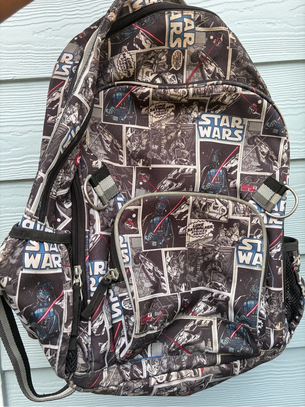 Pottery Barn Star Wars Black Graphic Comic Backpack - Official Logo
